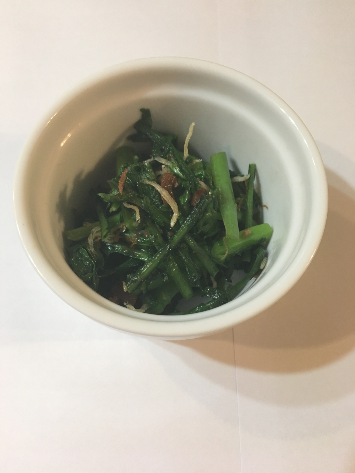 しらすと春菊のXO醤炒め