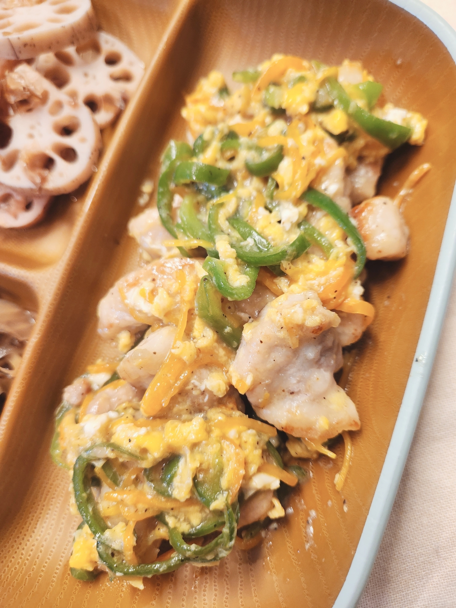 【おかず】豚肉と野菜の塩卵炒め