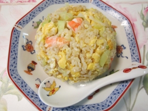 すぐにできるえびと卵とねぎの美味しいチャーハン