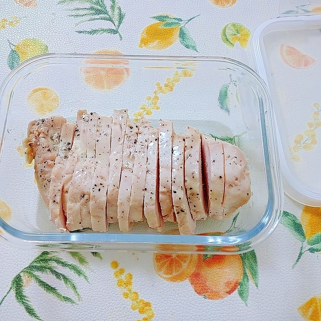 耐熱ガラス容器で簡単 鶏むね肉でサラダチキン レシピ 作り方 By るる 節約健康レシピ 楽天レシピ 耐熱ガラス容器で簡単 鶏むね肉でサラダチキン レシピ 作り方 By るる 節約健康レシピ 楽天レシピ