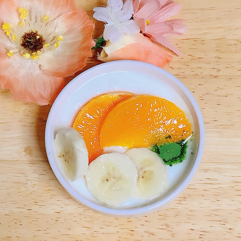 みかんバナナ♪青汁ヨーグルト