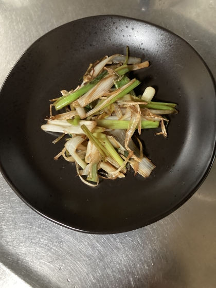 白ネギのごま油炒め