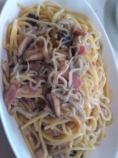 しらすの梅肉和えパスタ