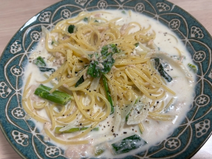 牛乳で作る！ほうれん草とツナのクリームパスタ