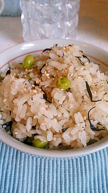 ひじき、お豆いり菜飯、おにぎりの素で