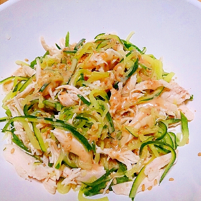 棒々鶏サラダ★ゴマドレッシングでサッパリ♪