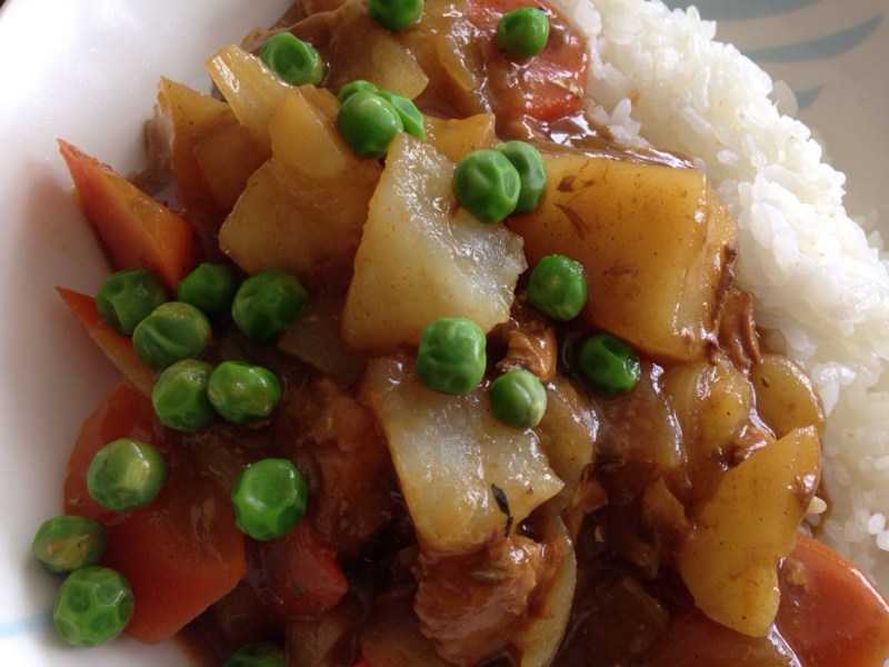 サバ缶カレー。