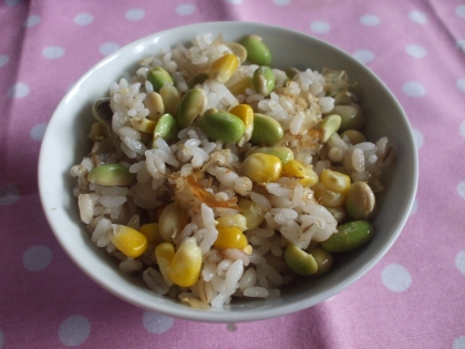 幼児食☆枝豆とコーンの混ぜご飯