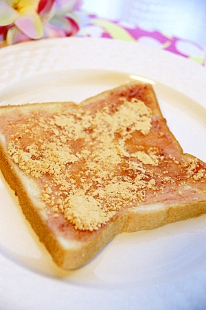 メープル＆いちごジャム　きな粉トースト