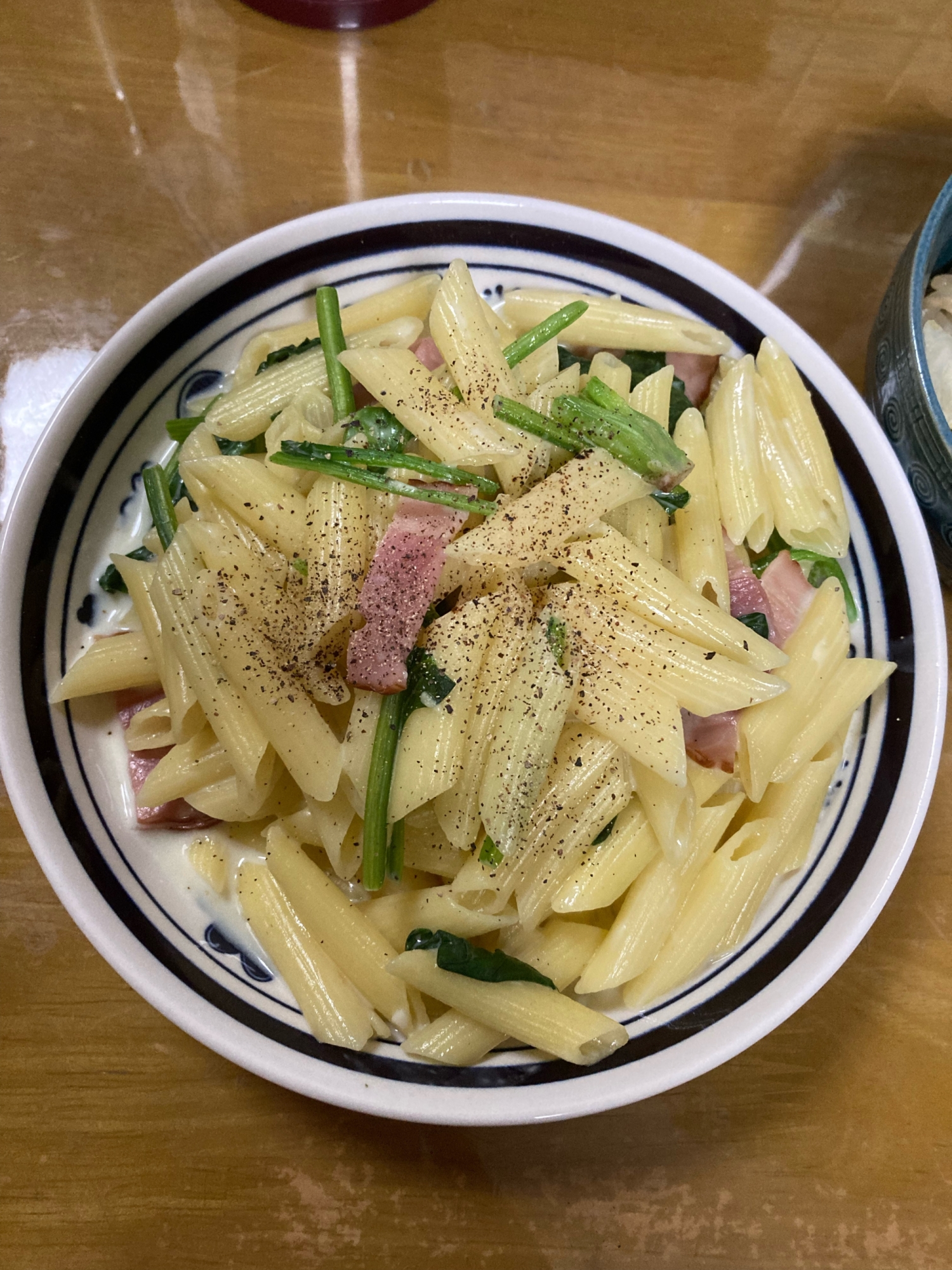 簡単!ワンパンで、ほうれん草のクリームペンネ♡