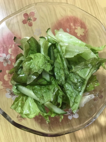 少ない材料で簡単に作れました。
苦味のあるサニーレタスも食べやすく、
美味しかったです。