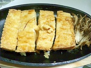 トースターでこんがり厚揚げ焼き