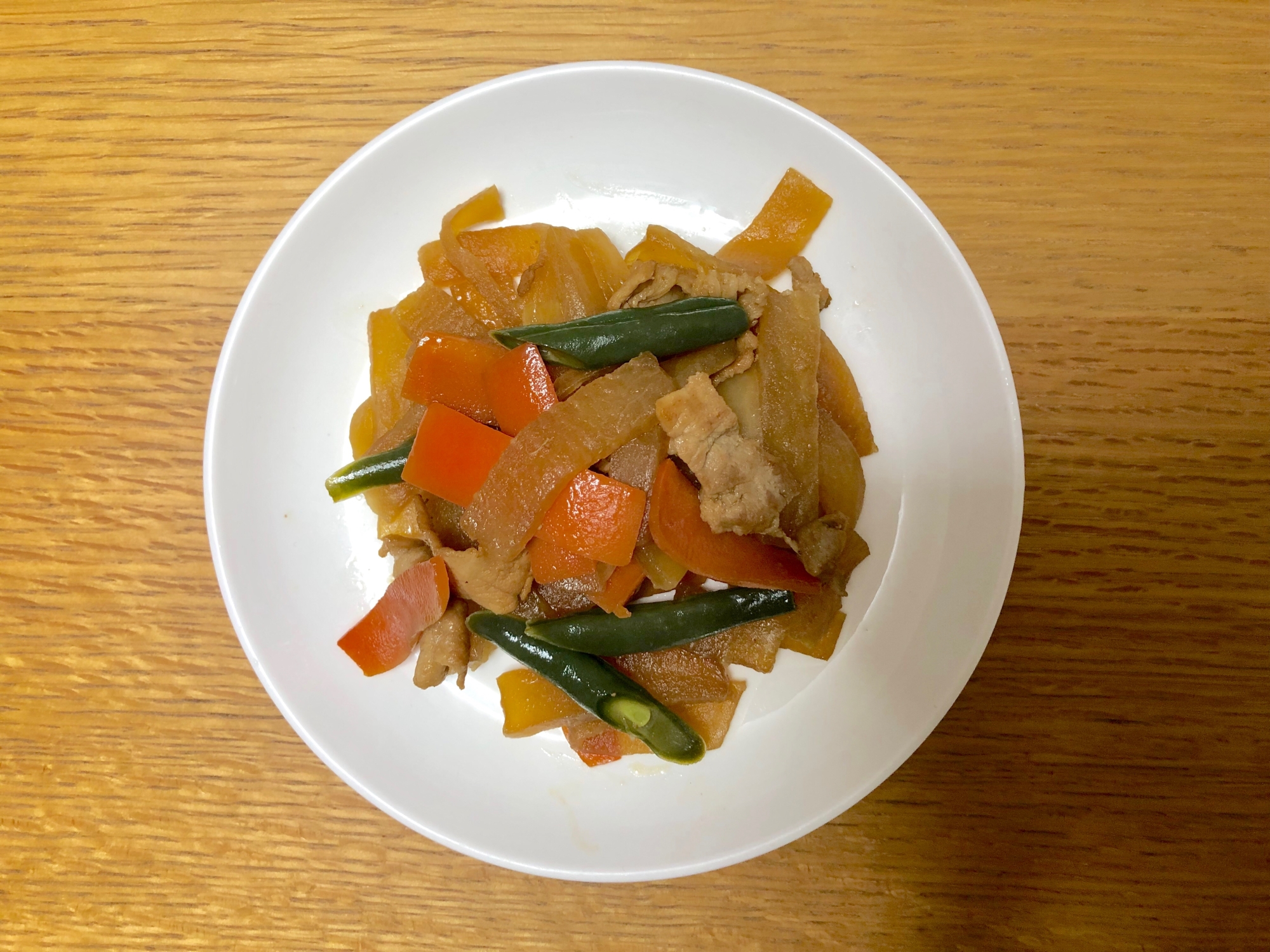 大根と豚肉の炒め煮