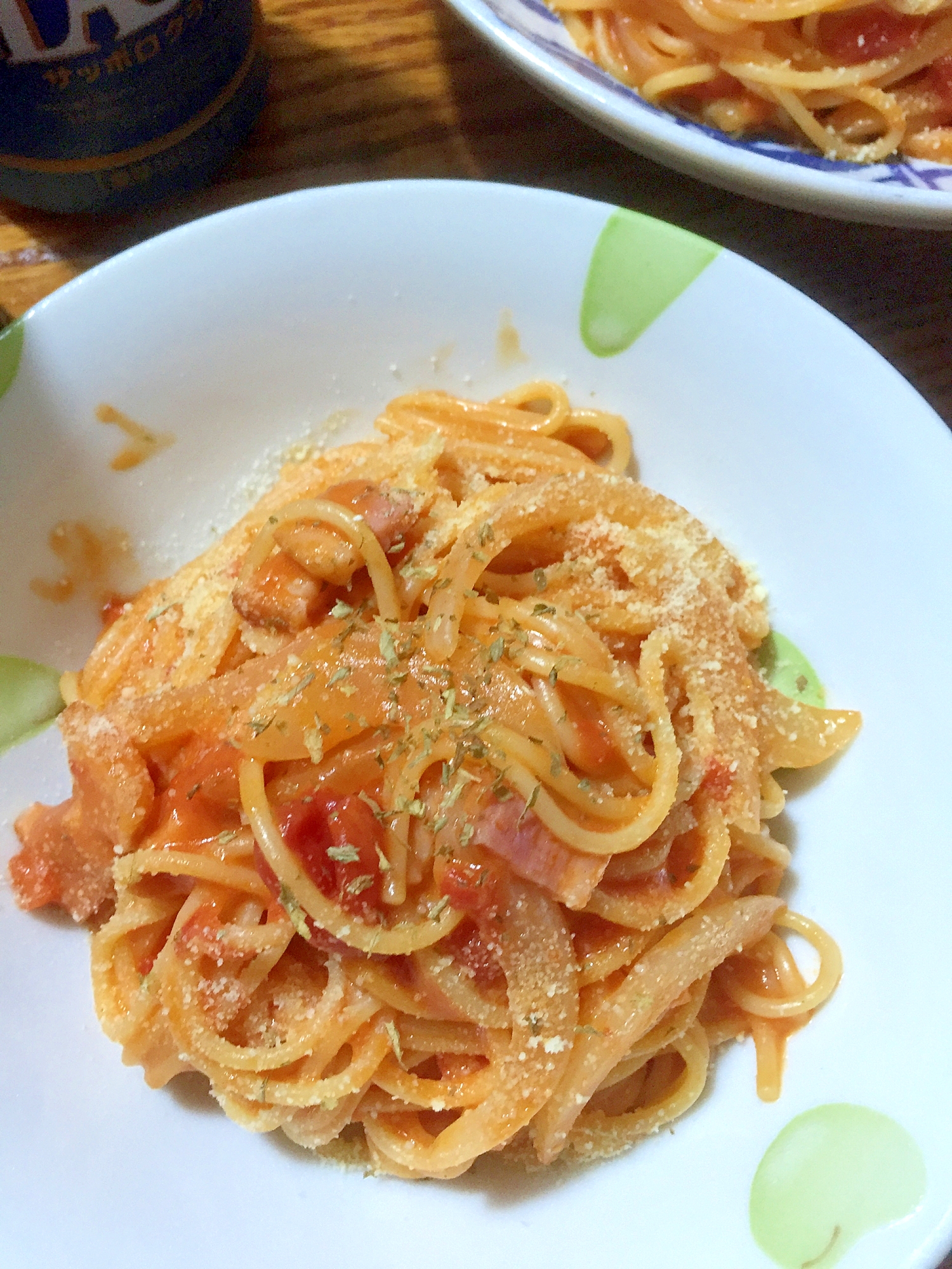 鍋ひとつでトマトクリームパスタ