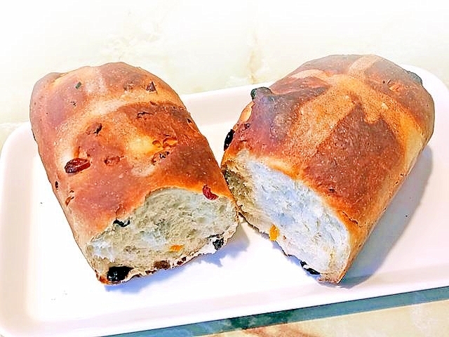 スタンドミキサーで!ホットクロスバンズローフ♪