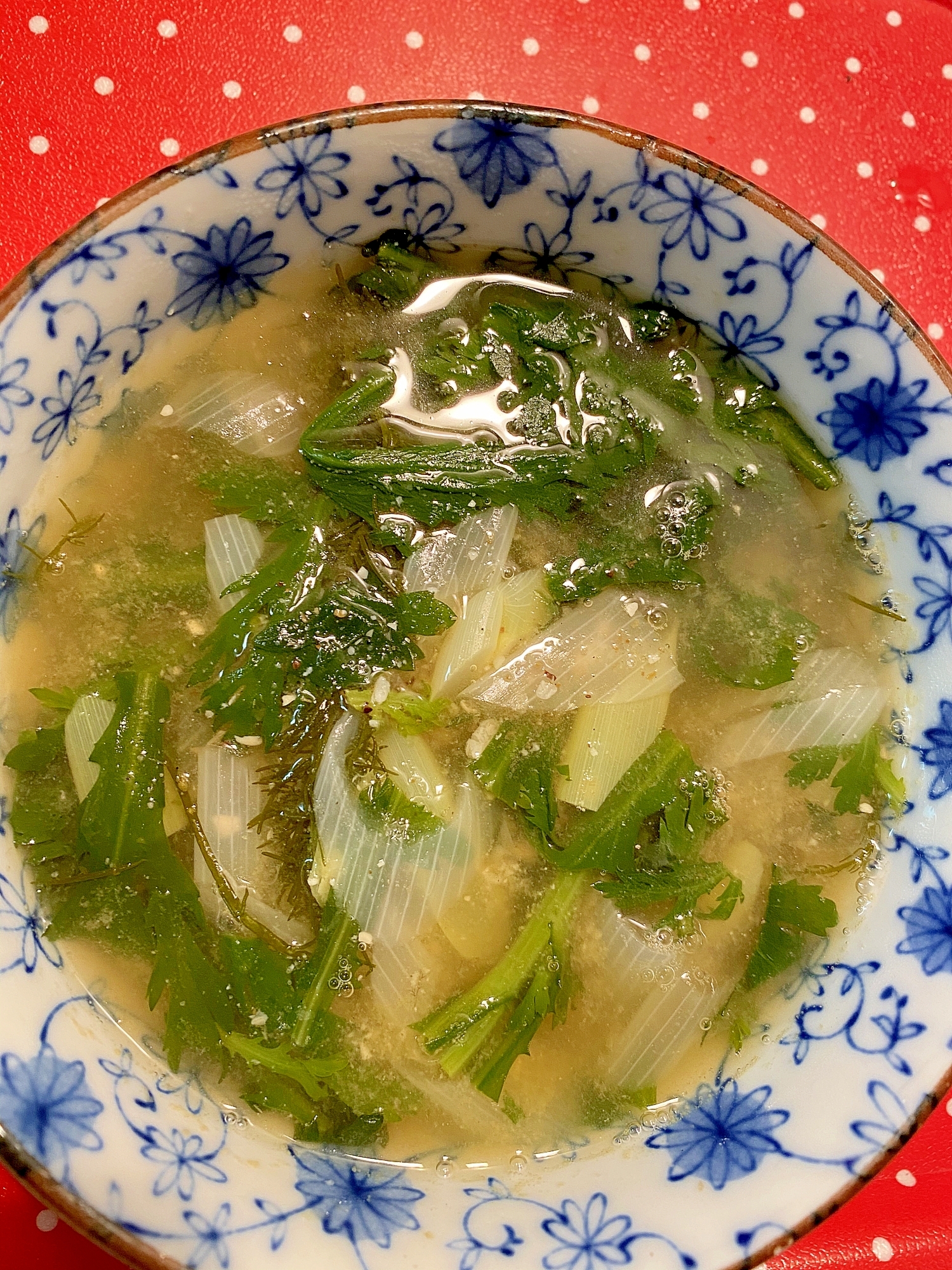 生マツモ入りお味噌汁