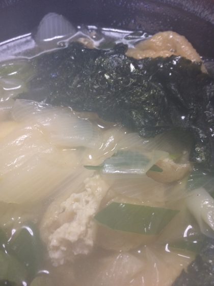 ネギ海苔うどん