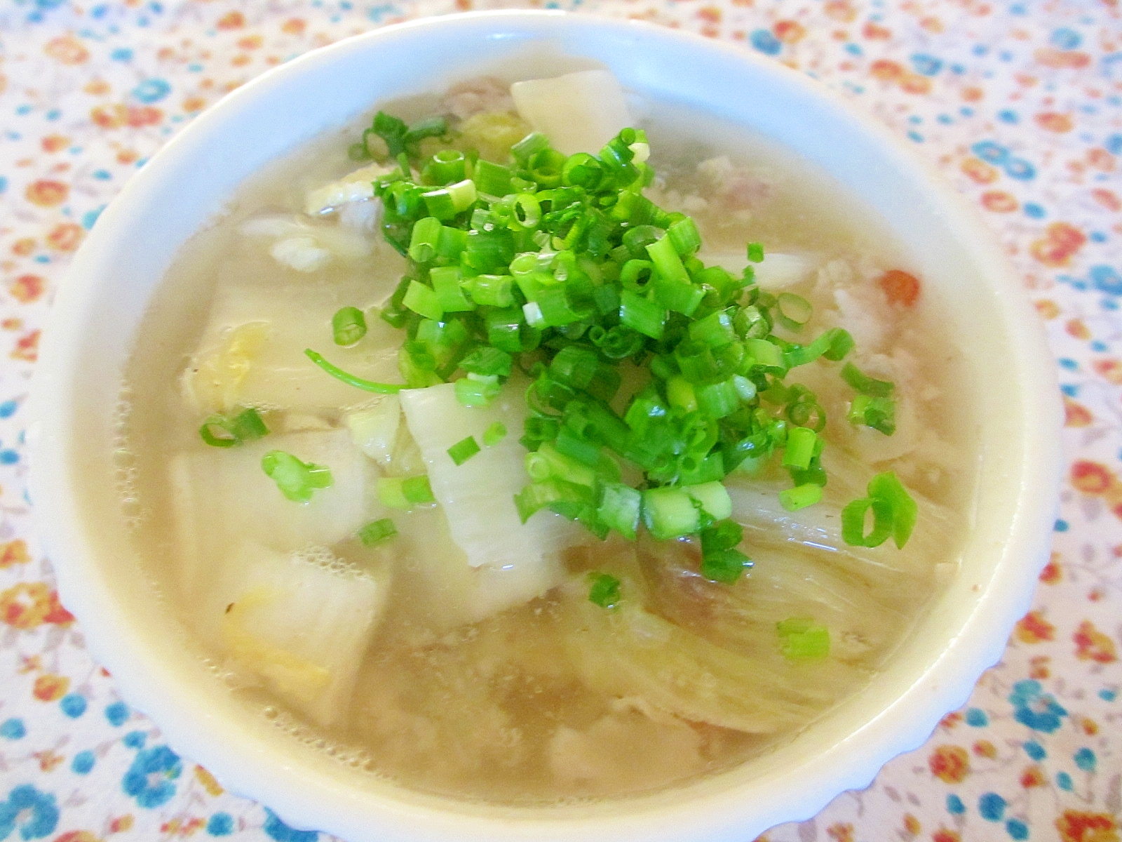 豚バラと白菜漬けのスープ