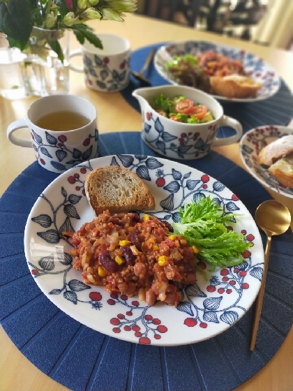 給食の味！大豆のチリコンカン