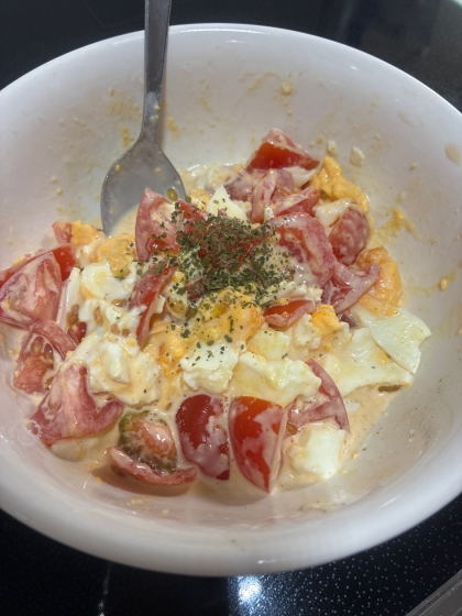 レンジでかんたん♪【トマトたまごサラダ】
