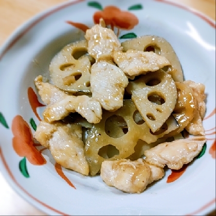 ご飯によく合ってれんこんの食感が良いですね！
鶏肉がやわらかくお酢入りでとても美味しかったです(*^-^*)