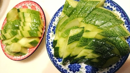 ポリ袋で簡単！調味料1つで☆瓜の漬け物