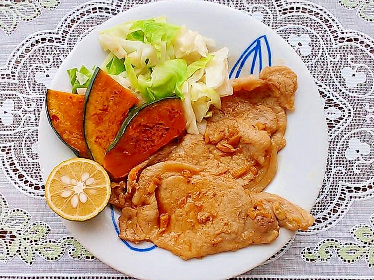 豚肉と南瓜の生姜焼肉味炒め