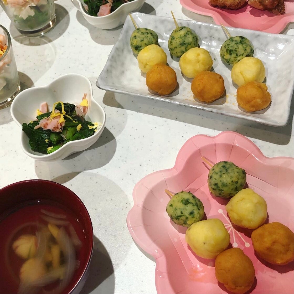 お弁当 お花見に 三色団子 なポテサラ レシピ 作り方 By こんりえ 楽天レシピ お弁当 お花見に 三色団子 なポテサラ レシピ 作り方 By こんりえ 楽天レシピ