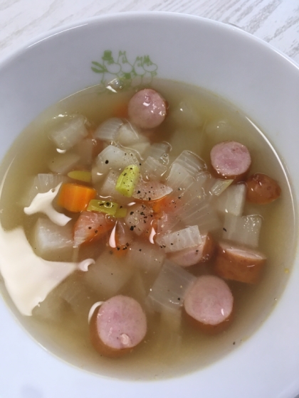 大根スープ初めて作りました☆美味しかったです☆