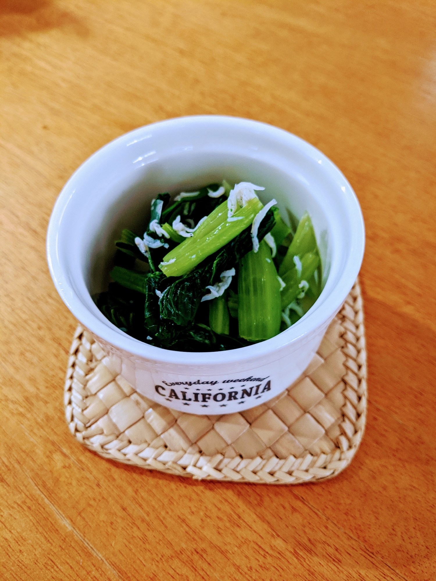 小松菜の海苔しらすあえ　節約副菜！