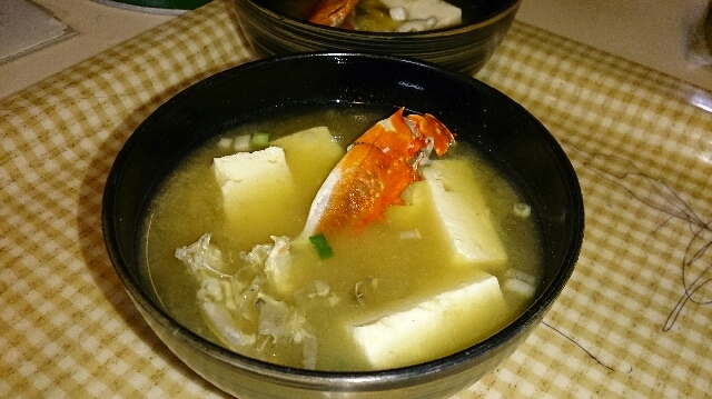 わたりがにの味噌汁