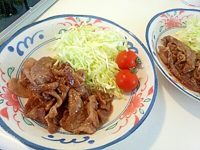 トロトロ豚肉の生姜焼き