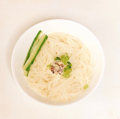 鯖とみょうがの冷やしうどん