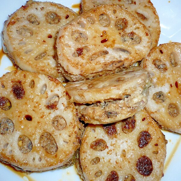 こんがりハスのピリ辛挟み焼き レシピ 作り方 By Kitty65 楽天レシピ こんがりハスのピリ辛挟み焼き レシピ 作り方 By Kitty65 楽天レシピ