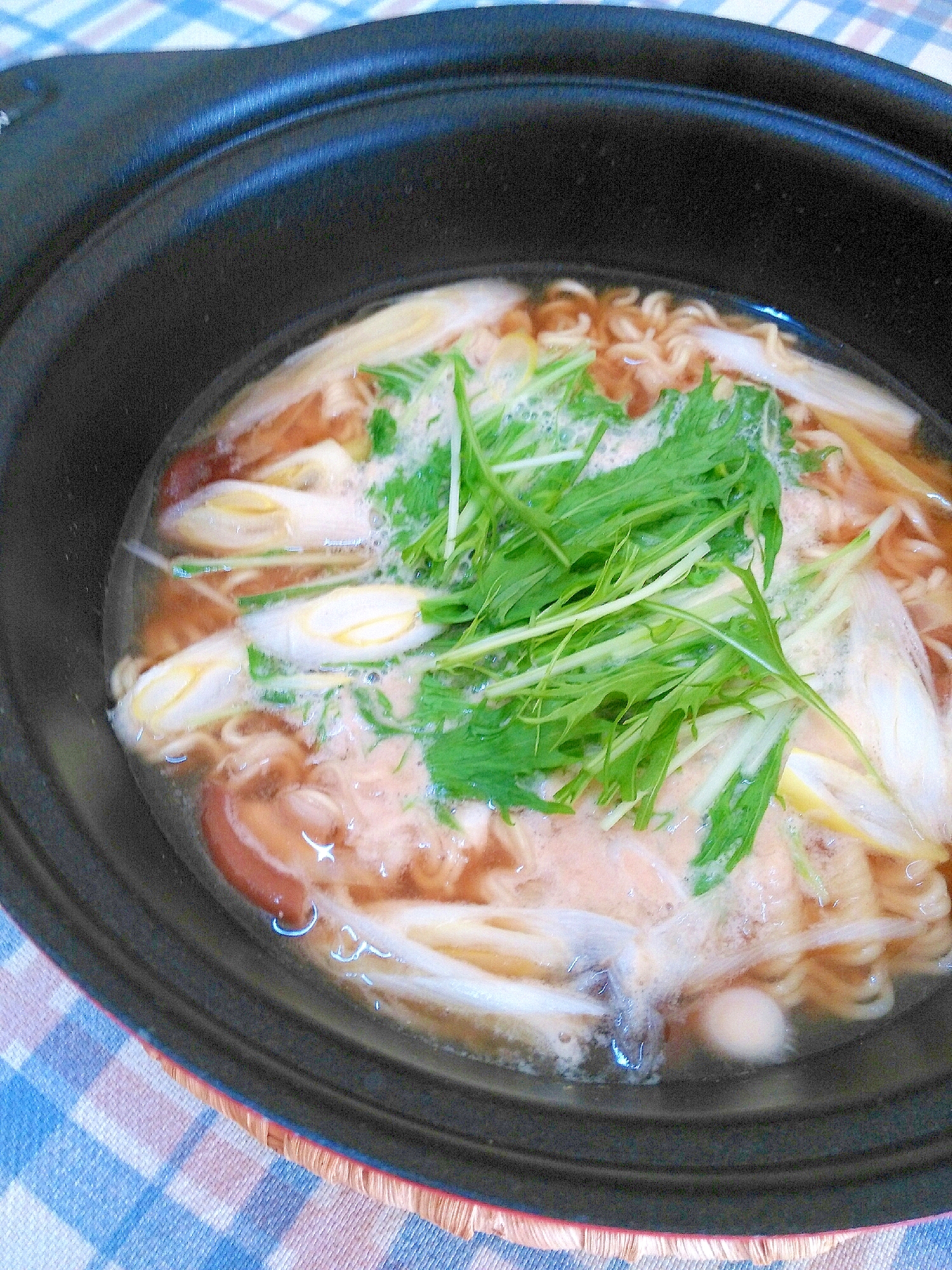 あつあつ、一人鍋ラーメン