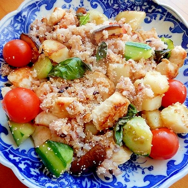 お弁当、ダイエット、減塩❤ポテト入り明太チャーハン