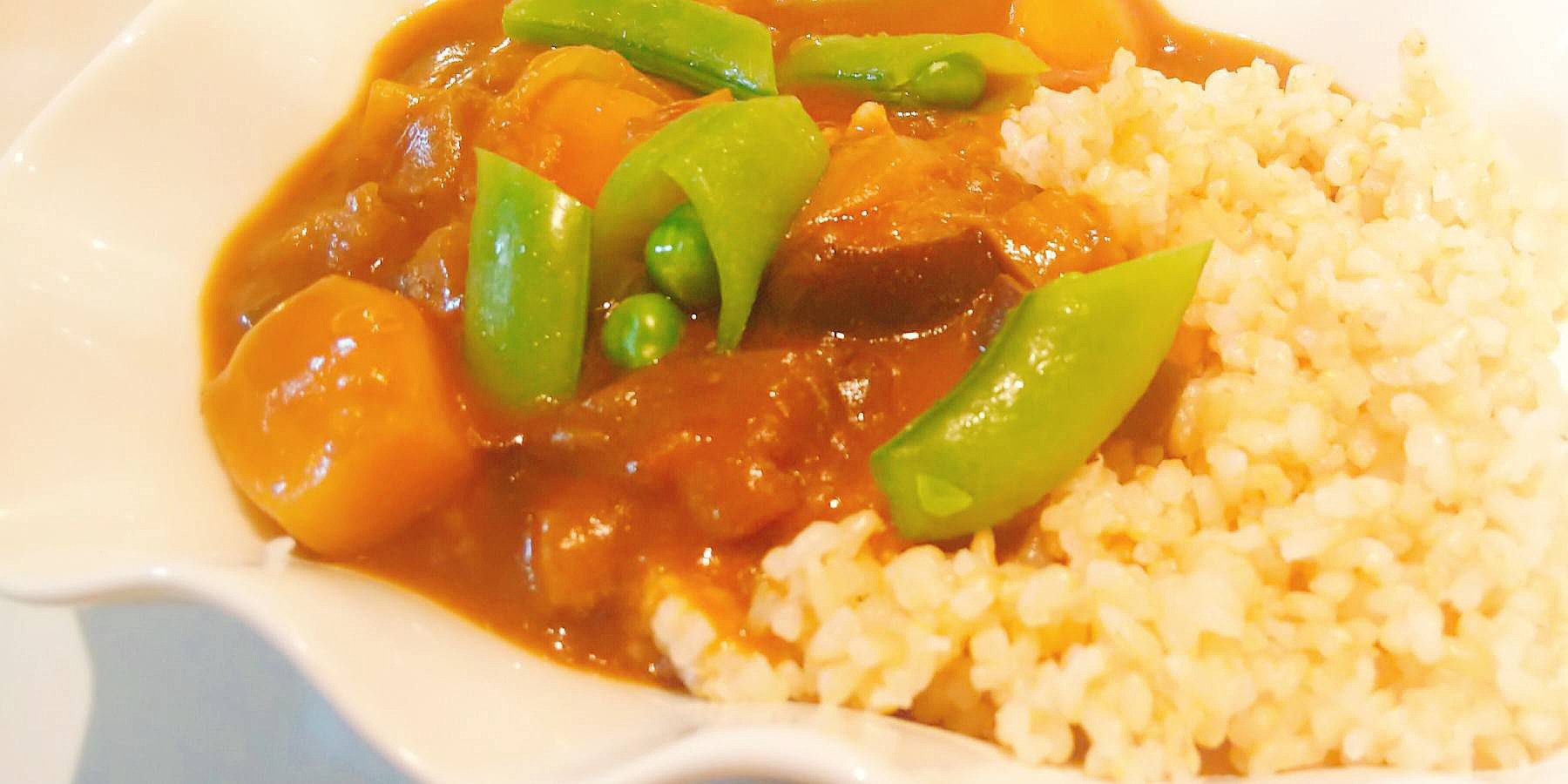 なすの甘口肉無しカレー