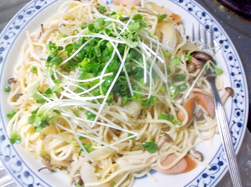 野菜たっぷり柚子胡椒パスタ