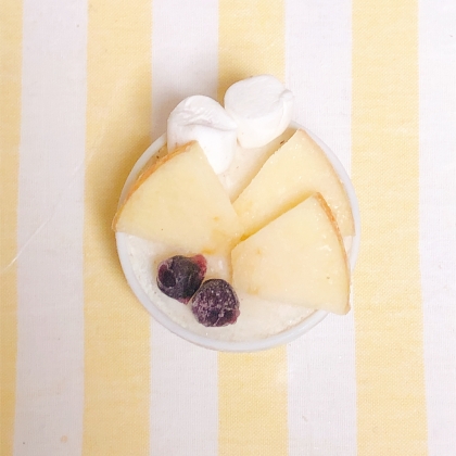 今日のヨーグルト♡りんごマシュマロブルーベリー