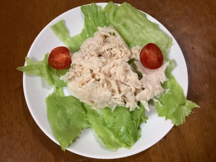 リーフレタス&サラダチキン玉ねぎホールトマト蒸し