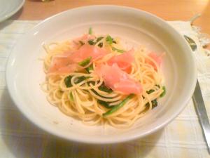 オードブルに抜群。生ハムパスタ