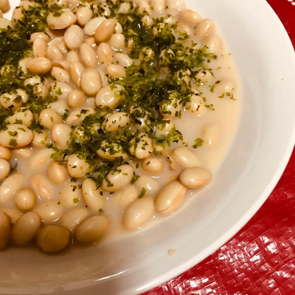 [レンジ]＊水煮大豆の中華味スープ＊