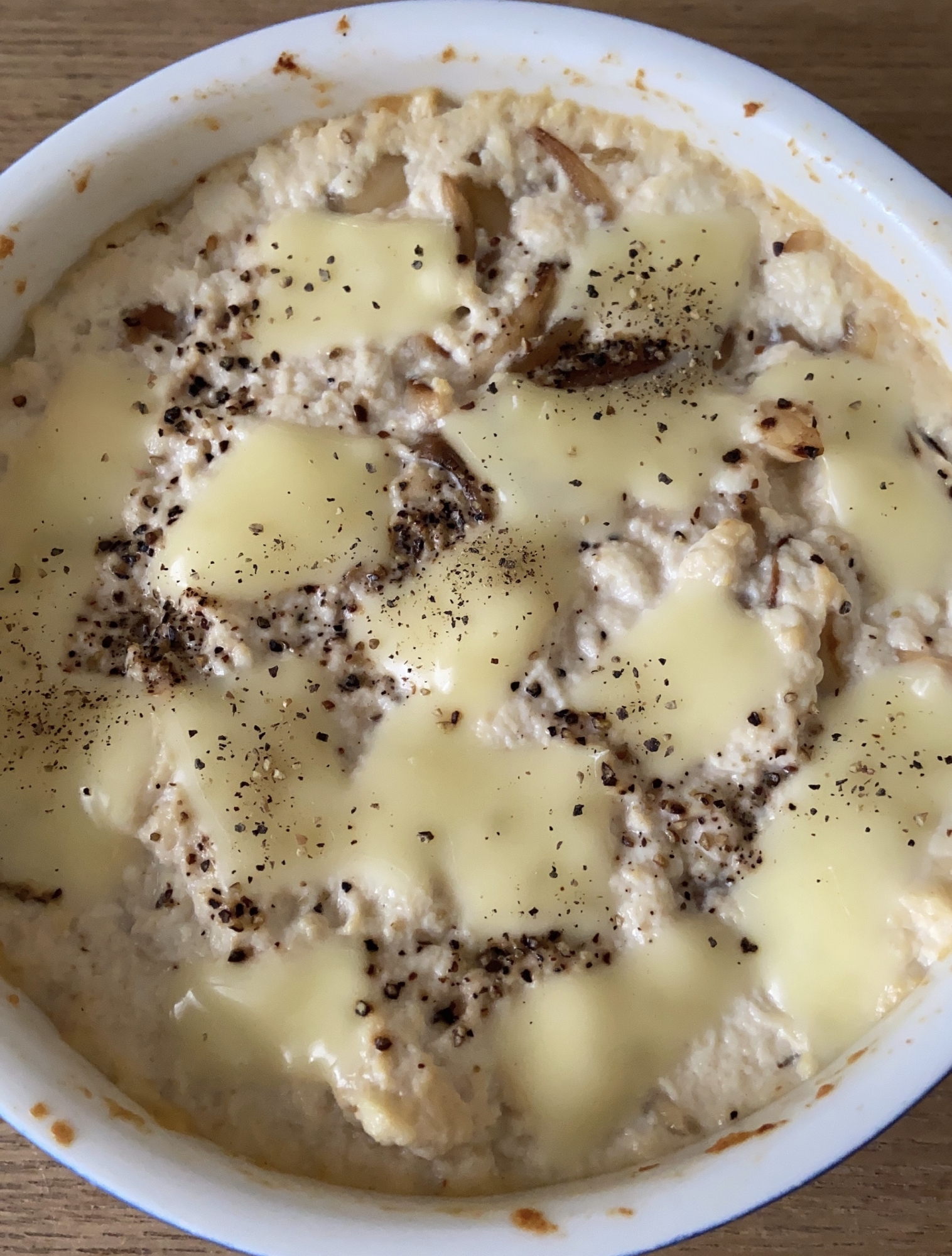 簡単！しめじと玉ねぎの和風豆腐グラタン