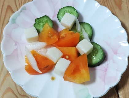 豆腐と酢玉ねぎのサラダ*ꕤ*.ﾟ