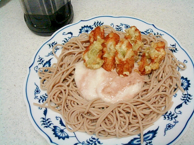 竹輪の磯部あげ＆とろろぶっかけ蕎麦