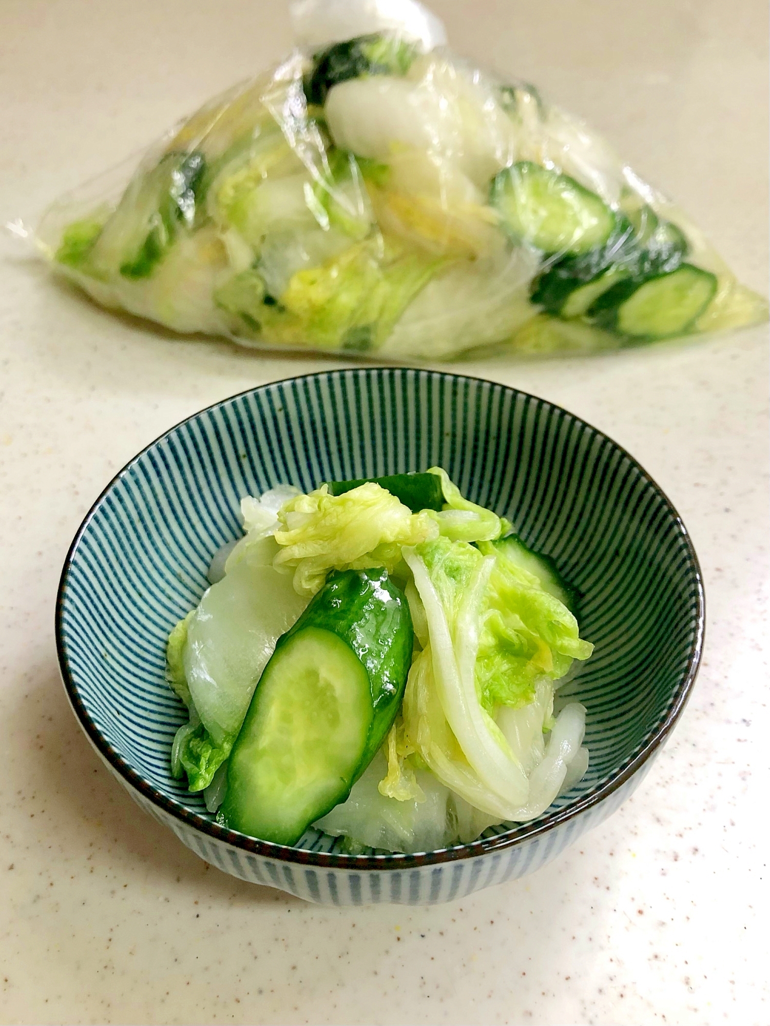 １時間で食べられる♡時短 白菜漬け