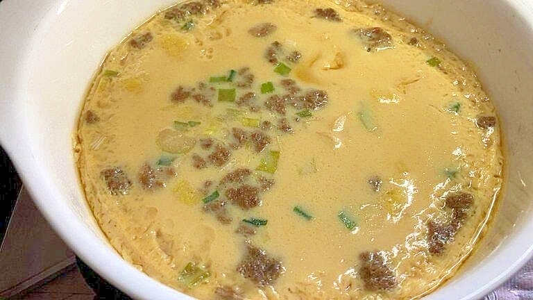 素朴飯 『カップ麺の残りスープで茶碗蒸し』