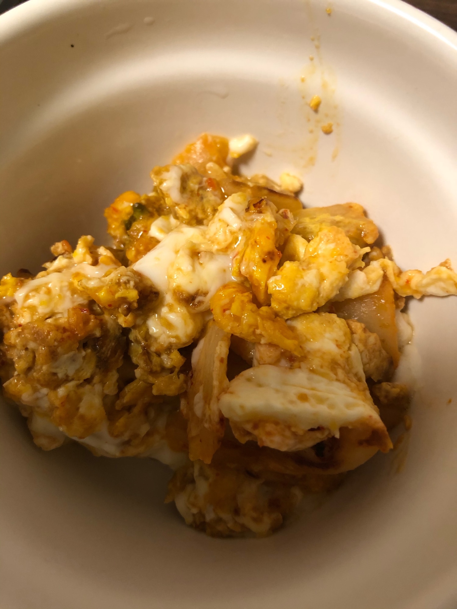 キムチ入りスクランブルエッグ レシピ・作り方 by ピヨ's kitchen｜楽天レシピ