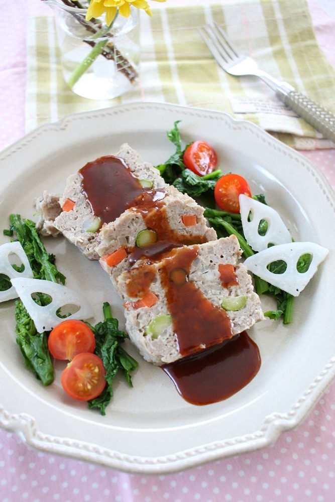 ひな祭りごはん*春のミートローフ