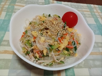 人参プラスで作りました。下味をつけた卵と甘酢があって、ヘルシーで美味しかったです。